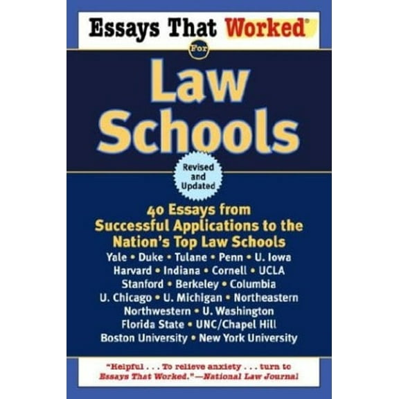 Pre-Owned Essays That Worked for Law Schools (Revised) : 40 Essays from Successful Applications to the Nation's Top Law Schools (Paperback) 9780345450425