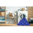 thumbnail image 2 of Ahgly Company Machine Washable Indoor Square Transitional Blue Ribbon Blue Area Rugs, 6' Square, 2 of 7