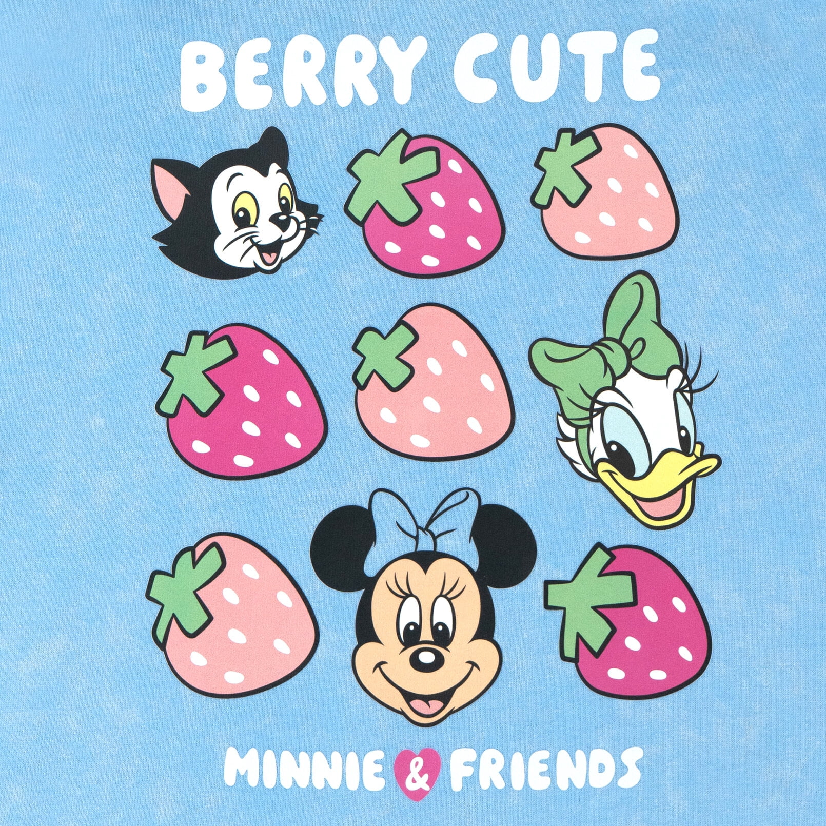 Disney Minnie Mouse Toddler Girls' Short Sleeve Graphic T-Shirt and French Terry Shorts Set Light Blue Optic Wash Minnie and Friends