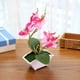 thumbnail image 3 of Flor de seda artificial de doble punta phalaenopsis maceta falsa decoración de paisaje planta artificial planta verde en maceta, 3 of 5
