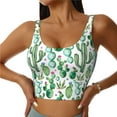 thumbnail image 2 of Uemuo Cactus Plants1 Pattern Women's Sports Bra - High Impact Support, Breathable, and Comfortable Athletic Bra for Running, Yoga, and Workouts, 2 of 9