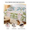 thumbnail image 4 of Boho Green Flower Couch Cover for 2 Cushion Sofa, Botanical Watercolor Leaf Floral Washable Loveseat Sofa Covers Slipcover for Sectional Sofas L-Shaped, Couch Throw Cover 71"x118", 4 of 9