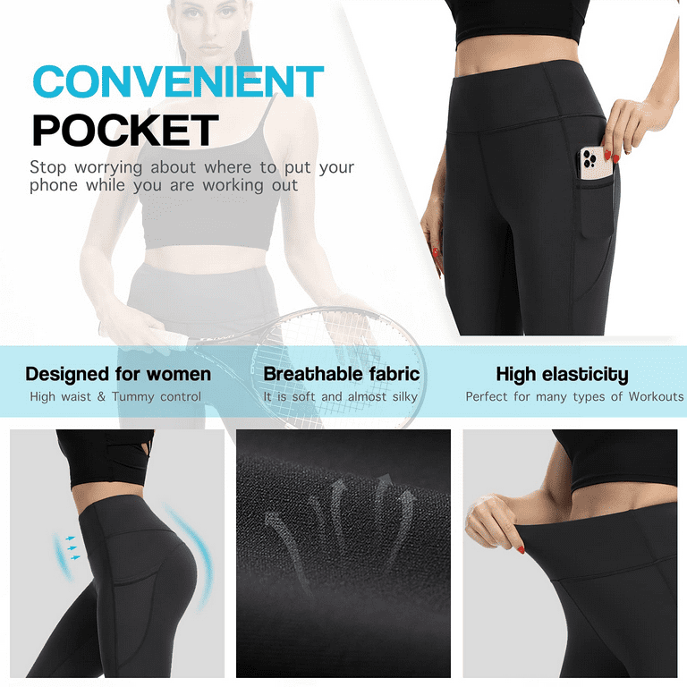 UMINEUX Yoga Pants for Women, 7/8 High Waist Leggings with Pockets