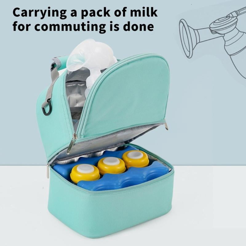 CEORPER Spacious Organized Milk Backpack Insulated Thermal Diaper Bag for Moms