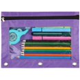 thumbnail image 1 of Estuche para lápices de 3 anillas con ventana transparente Bolsa de papelería Estuche para carpetas Organizadores para el aula Sincero Hogar, 1 of 3