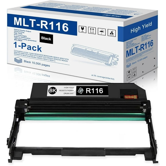 MLT-R116 R116 Black Imaging Unit High Yield Replacement for Samsung M2835 M2675FN M2626 M287x M2885FW M262x M267x Printe-1 Pack