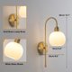 thumbnail image 4 of Lámpara de pared Qepeety Globe, 1 luz, latón dorado, cristal, estilo moderno, 4 of 4