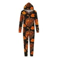 thumbnail image 4 of AGWOLF Halloween Family Onesie Pajamas Matching Sets Cute Pumpkin Print Hoodie Pjs Long Sleeve Zipper One-Piece Jammies Sleepwear Mom S, 4 of 5