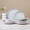 glacier white, variant on Onader Dinnerware Sets for 4, 12 Pieces Reactive Glaze Plates and Bowls Sets, Elegant Dishes with Rustic Terracotta Base - Khaki