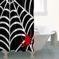 thumbnail image 4 of Black Halloween Spider Webs Shower Curtain 36"x72" ,Bathroom Decorative Shower Curtains Set with 12 Hooks,Modern Waterproof Washable Shower Curtain, 4 of 6