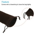 thumbnail image 3 of Unique Bargains 30x15cm Microfiber Pouch, 3Pcs Soft Storage Drawstring Gift Bag, Brown, 3 of 5