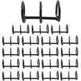 thumbnail image 5 of Queilt 20 Pcs 3 Rings Metal Loose Leaf Binders Snap Split Hinged with 20 mm Inner Diameter, Book Rings for DIY Travel Diary, Photo Album, Binding Spines Combs (Black), 5 of 5