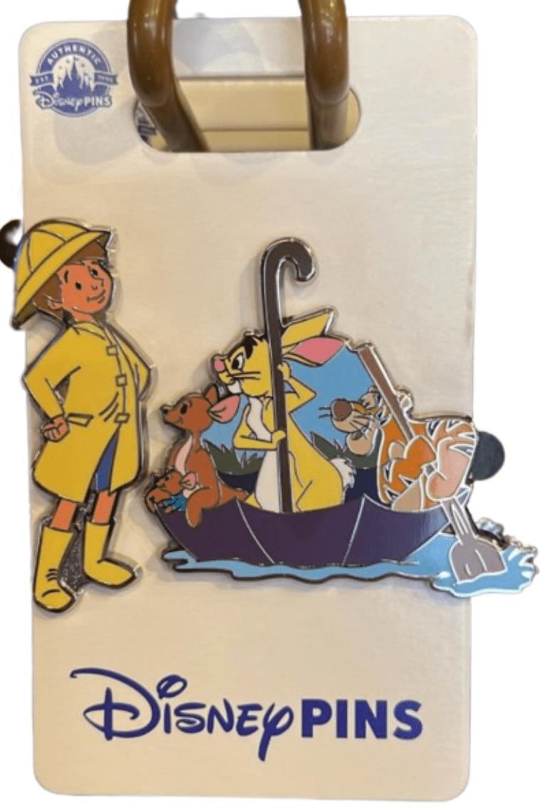 Disney Parks Winnie The Pooh Christopher Robin And Friends Pin Set New With  Card 
