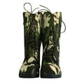 thumbnail image 2 of Mepaouo Womens Camouflage Combat Boots Round Toe Military Lace up Zipper Walking Riding Booties, 2 of 5