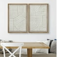 thumbnail image 3 of PixonSign Framed Wall Art Set Grunge Tribal Pattern Landscape Abstract Shapes Geometric Canvas Prints Cozy Neutral Minimal Decorative Nordic Zen Bohemian for Home Decoration - 24"x36"x2 Natural, 3 of 5