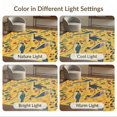 thumbnail image 7 of ODIKA 4'x6' Yellow Vibrant Avian Paradise Garden Washable Area Rug Elegant Floral and Bird Motifs with Lush Foliage for Dorm Room, Small Living Stain Resistant Low Profile, Easy Care, 7 of 7