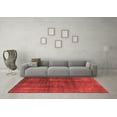 thumbnail image 3 of Ahgly Company Machine Washable Indoor Rectangle Abstract Red Modern Area Rugs, 7' x 9', 3 of 4
