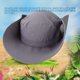 thumbnail image 3 of Sombrero de cubo para hombre a prueba de rayos ultravioleta de moda para deportes al aire libre, pesca, camping (gris claro), 3 of 8