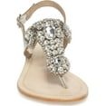 thumbnail image 5 of Lauren Lorraine Bahama Silver Gem Crystal Embellished Flat Thong Beach Sandals (Silver, 6), 5 of 6