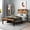 Black, variant on White Twin Size Metal and Wood Bed Frame Platform Bed with Headboard and Footboard ,No Box Spring Needed