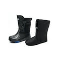 thumbnail image 3 of Woobling Men's Mid Calf Boot Plush Lining Winter Round Toe Snow Boots Non-slip Cold Weather Black With Steel Spikes 9.5, 3 of 9