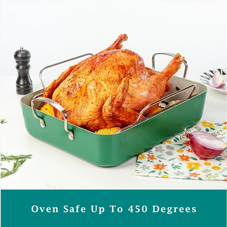 The Pioneer Woman Size Aluminum Non Stick Roaster with