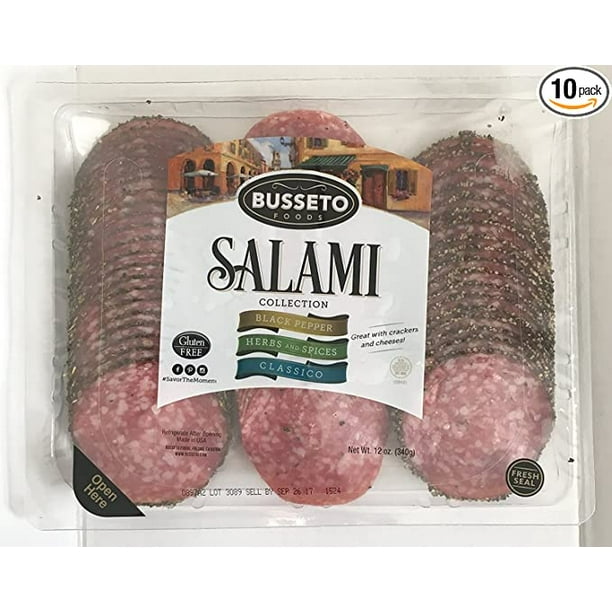 (12 Pack ) Busseto Dry Salami Sopressata, 3 Ounce