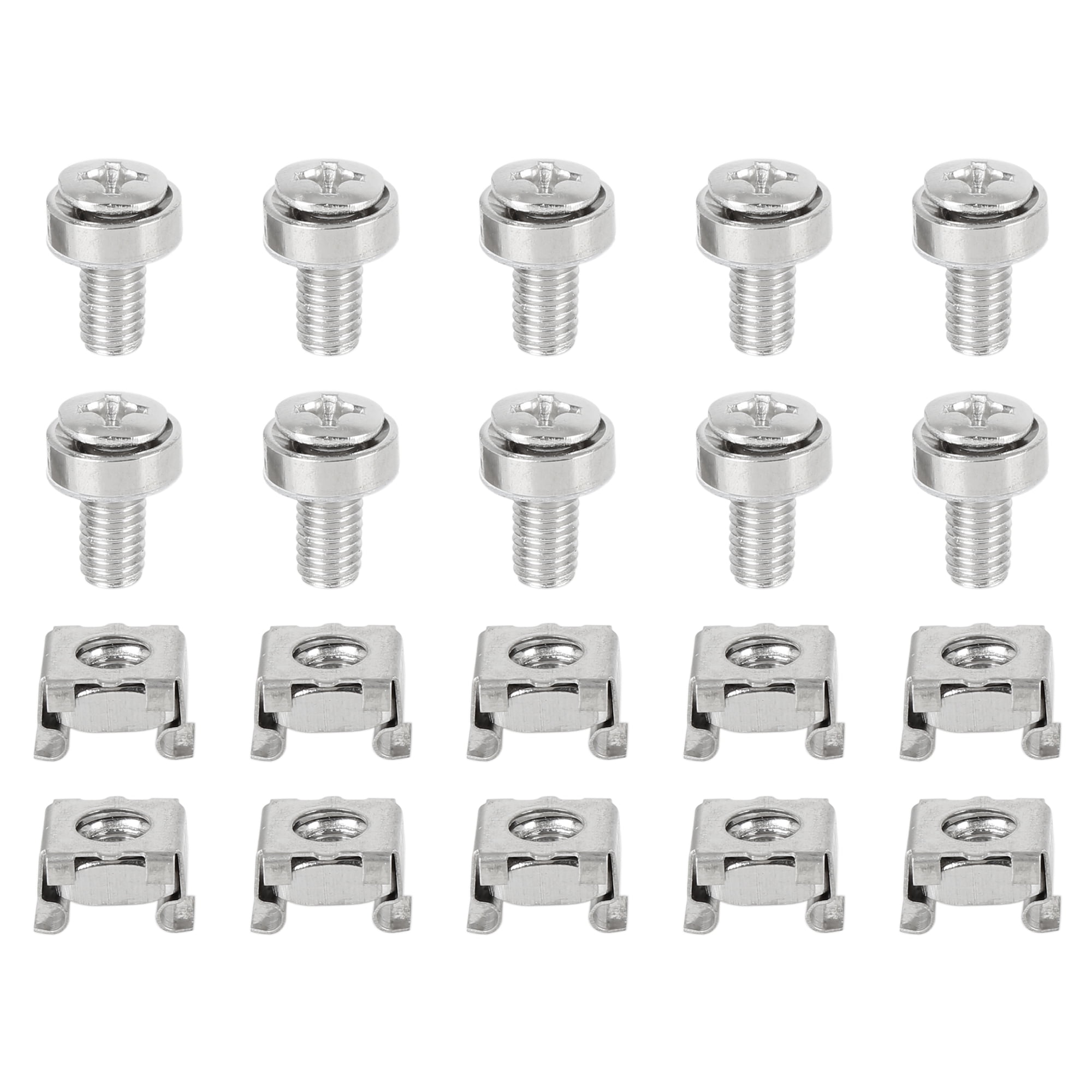 20 Set 6mm Cage Nuts and M6x16mm Mounting Screws Bolts for License