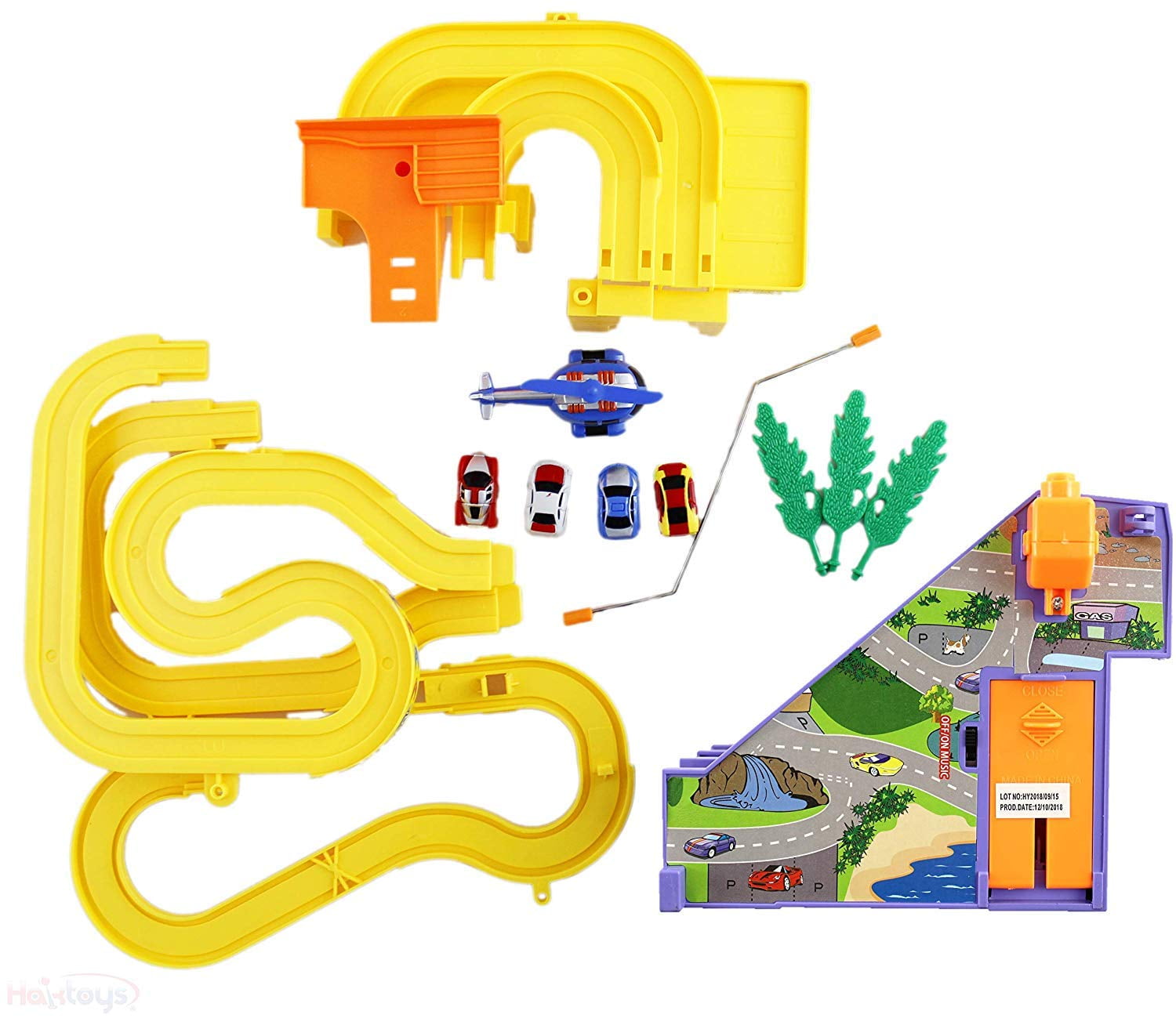 PlayWorld Let's Race! Heroes to The Rescue Track Set - Yellow