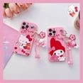 thumbnail image 2 of Xiaomi POCO C55 M5S X2 Redmi 12C 10C 10A 10 Prime Note 12 11 10 9 8 7 Pro Max 9A 9C 8A Mi 9T Silicona Rosa Melodía Hello Kitty Funda Con Llavero Colgante, 2 of 4