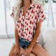 thumbnail image 2 of Camisas Navideñas Para Mujer Tops de Moda Blusa Corta Informal Con Estampado de Cuello Vuelto Odeerbi ODB207798, 2 of 8
