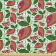 thumbnail image 2 of Floral Sofa Upholstery Fabric by the Yard, Citrus Whole and Slices Leaves Flowers Botanical Fruit Garden, Decorative Fabric for DIY and Home Accents, Coral Mint Green and Emerald by Ambesonne, 2 of 5