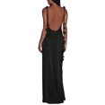 thumbnail image 2 of Coduop Women Long Bodycon Maxi Dress Flower Tassel Sleeveless Sling Dress Party Backless Dress, 2 of 9