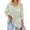 Mint Green, variant on Women's Curve Floral Hollow Neck Top 3/4 Sleeve Chiffon Blouse Plus Size Casual Tunic with Flowy Silhouette Design,Black L