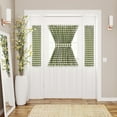 thumbnail image 7 of PowerSellerUSA French Door Curtain, Elegant Buffalo Plaid Curtains for Front Door, Classic Farmhouse Country Decor Plaid Gingham Checkered Design Door Curtains, 54" W x 40" L Single Panel, Green, 7 of 7