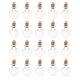 thumbnail image 1 of 20uds Mini Vidrio Botellas con Corcho Tapones Melocotón Corazón Forma Pequeños Vidrio Frascos Transparentes Claras Deseos Botellas con Anillo para DIY Arte Manualidades Fiesta, 1 of 6