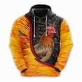 thumbnail image 3 of Sudadera con capucha de estilo hip hop para hombre y mujer, sudadera con estampado 3D de pollo, estilo Harajuku, informal, ropa de calle, 3 of 5