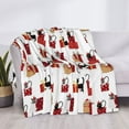 thumbnail image 3 of Rateoe Cute Cat And Christmas Gift Pattern Flannel Throw Blanket, Ultra-soft Blanket for Bed, Couch, Car, Hypoallergenic Anti-pilling blanket-60"x50"(Horizontal), 3 of 6
