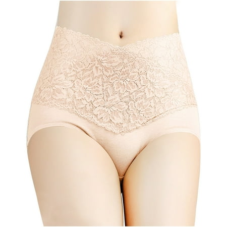 

WZHKSN Women Lace Panty Beige Comfortable Briefs 1-Pack