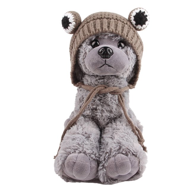 Cute Funny Knitted Dog Hat Adjustable Winter Pet Accessory For Small Medium Cats Dogs Red