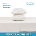 thumbnail image 5 of Coastal Living 4-Piece White Soft Brushed Microfiber Luxury Cooling Sheet Set, Queen, 5 of 11