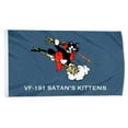 thumbnail image 2 of Dutern Double Sided USN VF-191 Satan's Kittens Flag Banner 3 Ply with Brass Grommets 12x18 Inch, 2 of 5