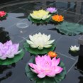thumbnail image 2 of 18CM Artificial Floating Lotus Shape Water Surface Decorartion for Pool Pond purple, 2 of 7