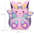 thumbnail image 2 of Ludolm Cute Kids Toddler Backpack Girls Small 3D Cartoon School Bookbags Daycare Nursary Travel Bags (Butterfly-Pink), 2 of 7
