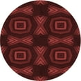 thumbnail image 1 of Ahgly Company Machine Washable Indoor Round Transitional Chocolate Brown Area Rugs, 5' Round, 1 of 7