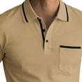 thumbnail image 5 of Vetsdori Short Sleeve Shirts for Men Polo Summer Pullover Work Casual Collar Trendy Plain Mens Tops Pocket, 5 of 5