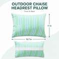 thumbnail image 2 of Outdoor Waterproof Adjustable Headrest Pillow with Secure Strap, 11x15.7in (28x40cm) Lumbar Support Cushion for Beach Chair, Pool Lounger & Patio Recliner Comfort Accessory, 2 of 5