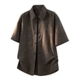 thumbnail image 4 of ZVNAΖH Men's Retro Star Print Shirt, Short Sleeve Collared Button Down Top for Summer Vacation & Daily, S-5XL, 4 of 5