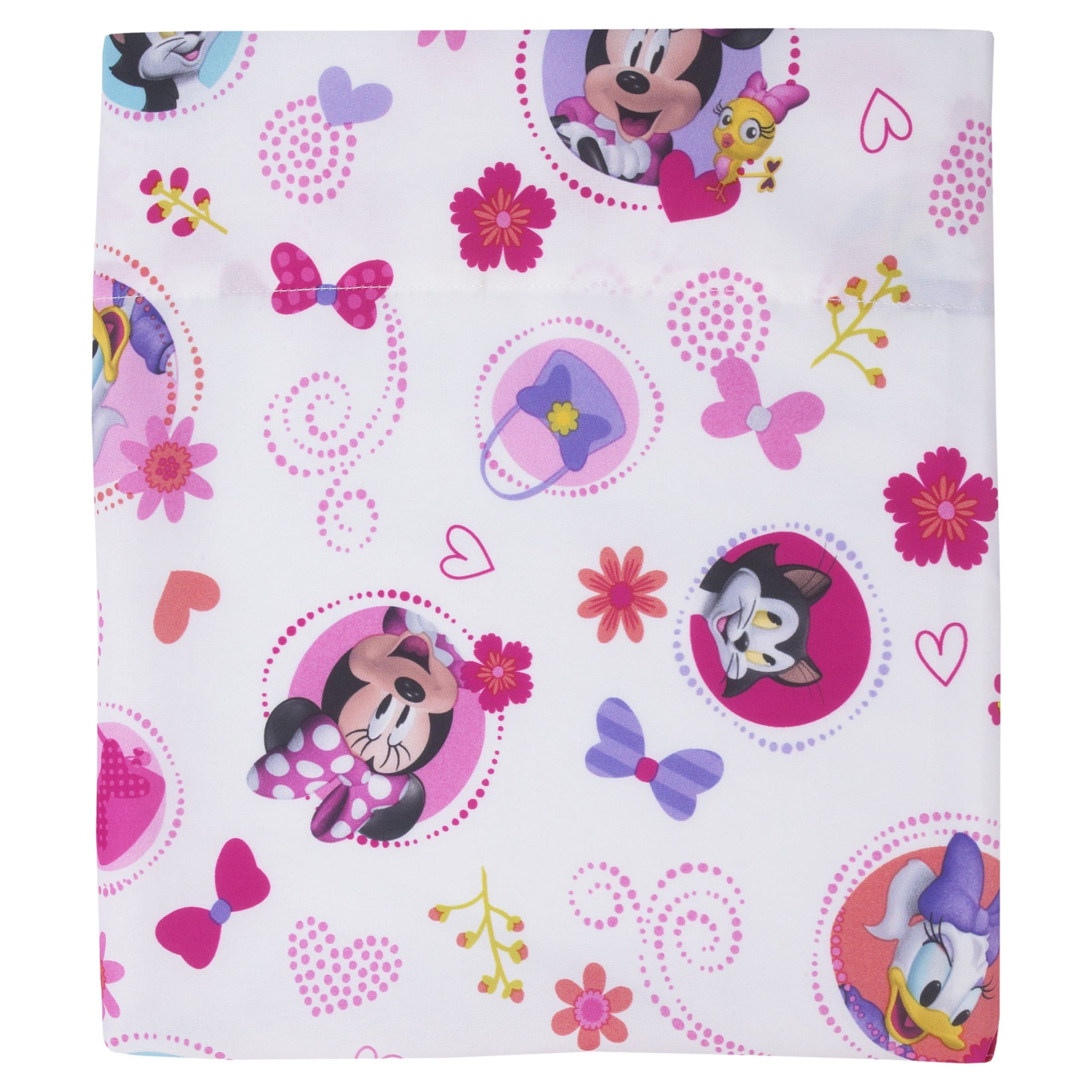 Disney Minnie Mouse 4-Piece Happy Helper Toddler Bedding Sets, Toddler Bed, Pink