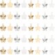 thumbnail image 1 of 80 piezas de dijes de estrella de latón en 2 estilos, colgantes de flores, accesorios para joyería, dijes de estrella de latón dorado, colgantes de latón plateado, 1 of 5